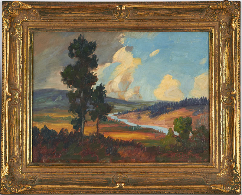 Roland Gissing, Ghost River, Alberta, oil on board - view 3