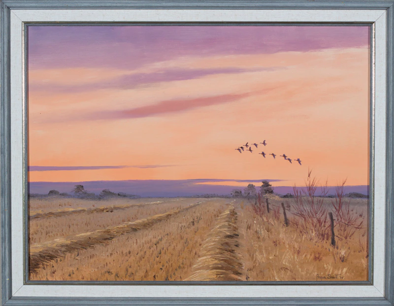 Angus Shortt, Ducks in Flight, oil on canvas, 1970 - view 2