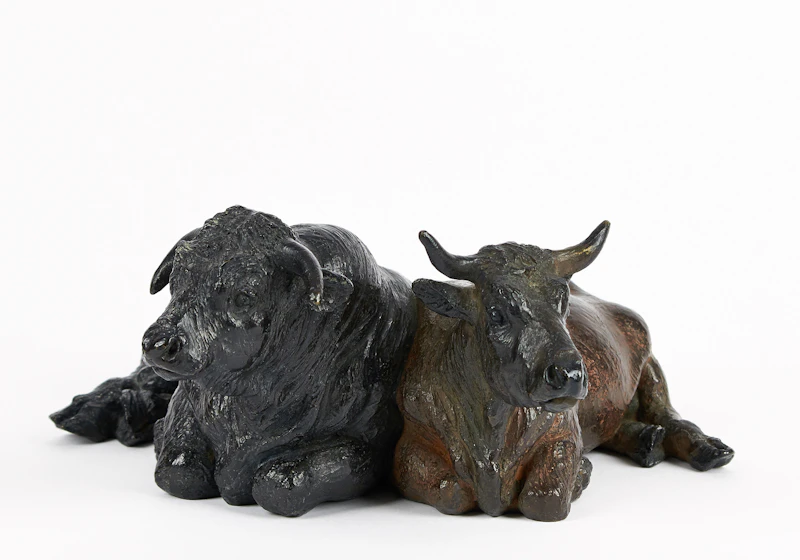 Joe Fafard, The Couple, bronze sculpture, 1988 - view 2