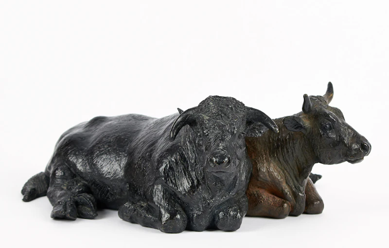 Joe Fafard, The Couple, bronze sculpture, 1988 - view 3