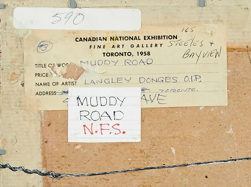 Langley Thomas Donges, Muddy Road, oil on canvas board - view 2