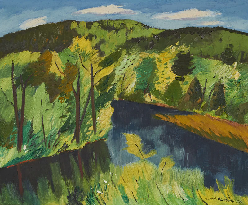 Henri Leopold Masson, Pickanock River, P.Q., oil on canvas, 1946 - view 1