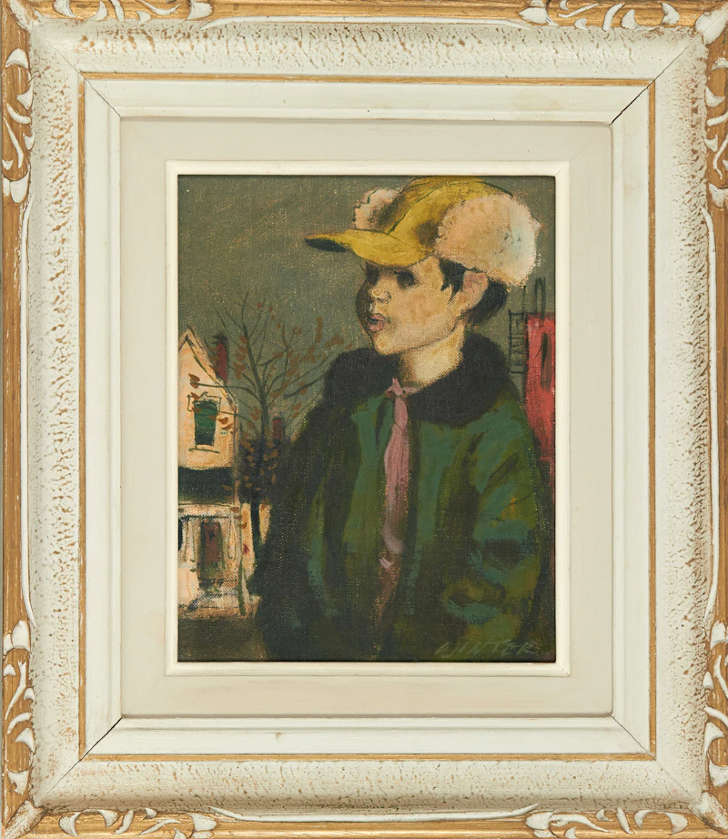William Arthur Winter, Yellow Cap, oil on canvas - view 3