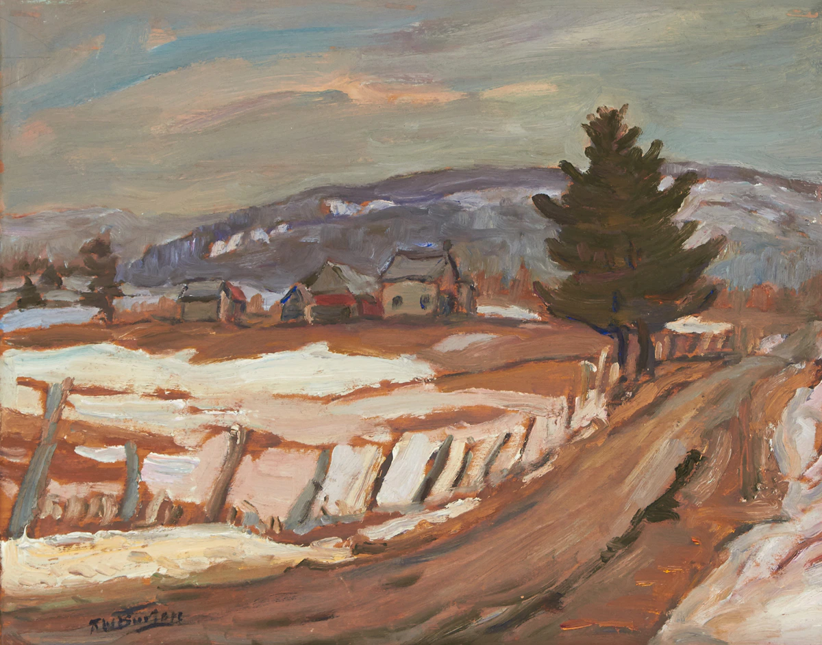 Ralph Wallace Burton, Spring Near Ripon, Quebec, oil on panel, 1966