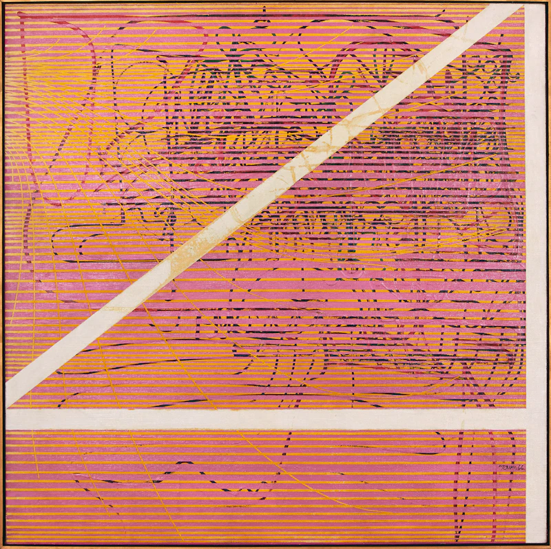 Harold Barling Town, Fore, oil and collage on canvas, 1966 - view 3