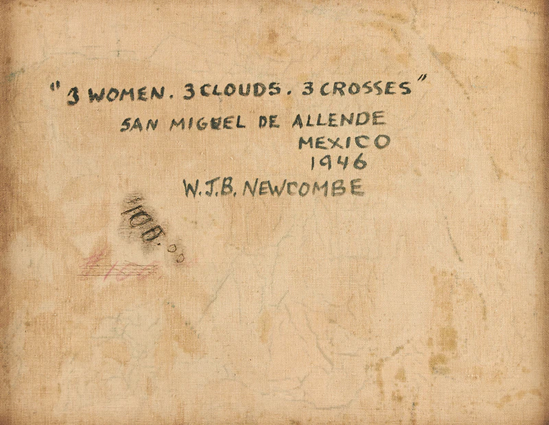 William John Bertram Newcombe, 3 Women, 3 Clouds, 3 Crosses, oil on canvas, 1946 - view 2