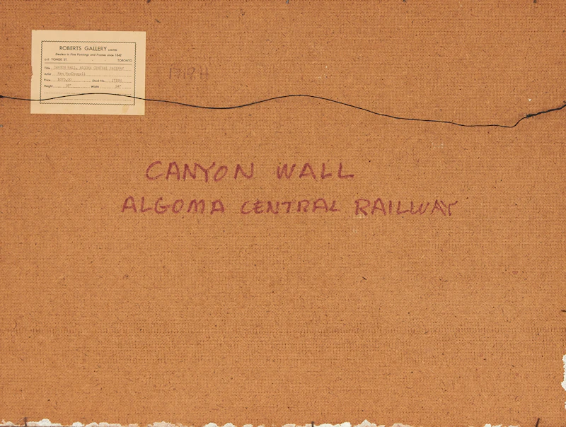 Ken MacDougall, Canyon Wall, Algoma Central Railway, oil on board - view 2