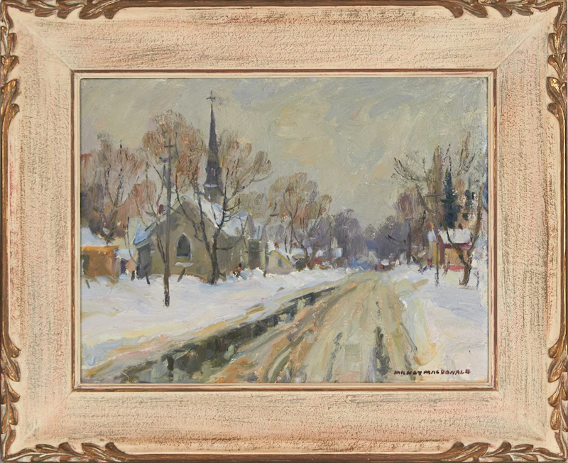 Manly Edward MacDonald, Winter, Shannonville, oil on canvas board - view 3