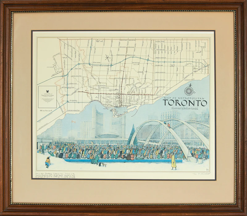 William Kurelek, Map of Metropolitan Toronto, lithograph - view 2