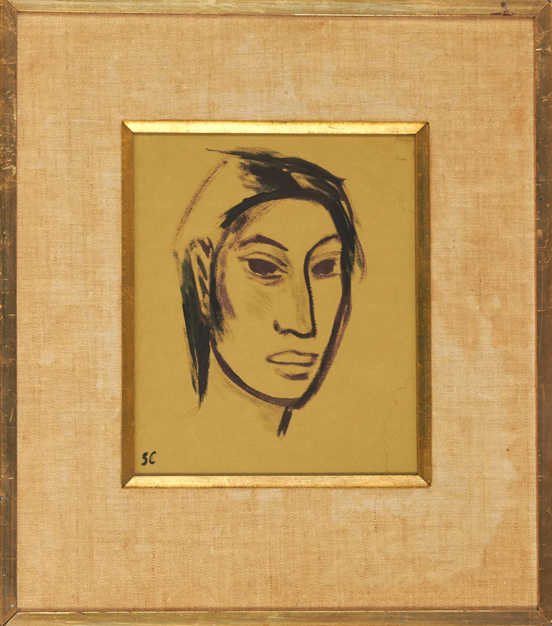 Stanley Morel Cosgrove, Mexican Portrait, tempera and watercolour on paper - view 3