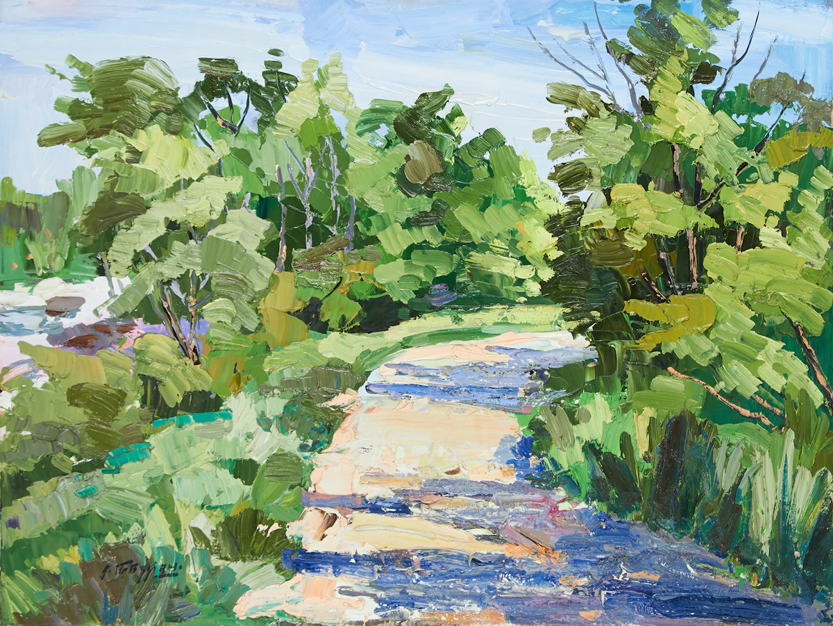 Armand Tatossian, Spring Landscape, oil on canvas
