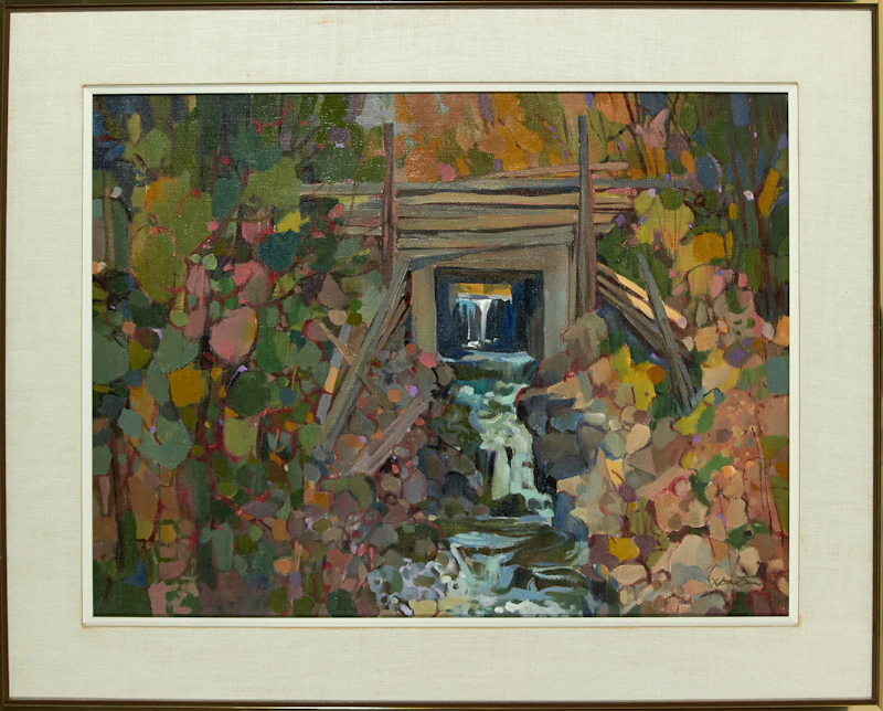 Donald Mackay Houstoun, Spillway, Flesherton, Ontario, oil on canvas - view 3