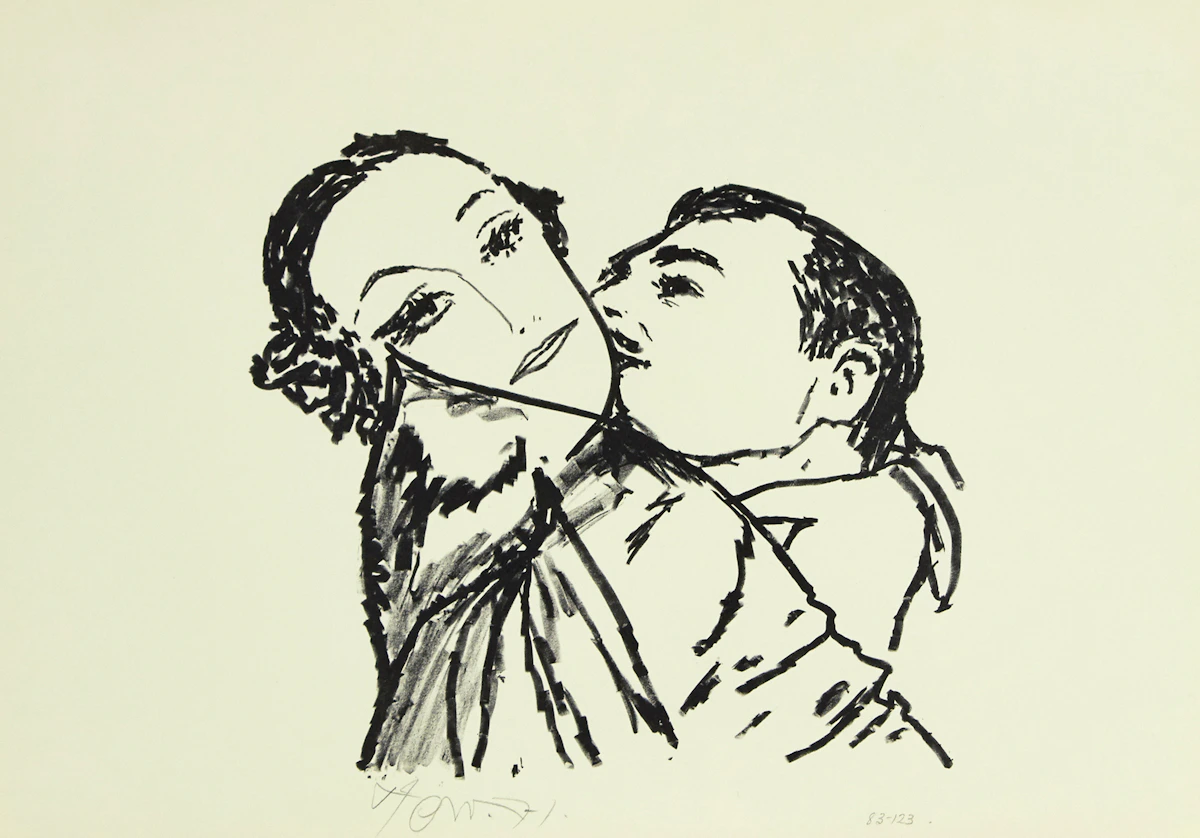 Harold Barling Town, Clark Gable & Joan Crawford, lithograph, 1971