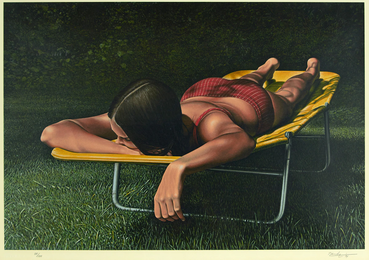 Kenneth Danby, Sunning, colour serigraph, 1974