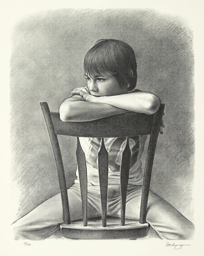 Boy on a Chair by Kenneth Danby