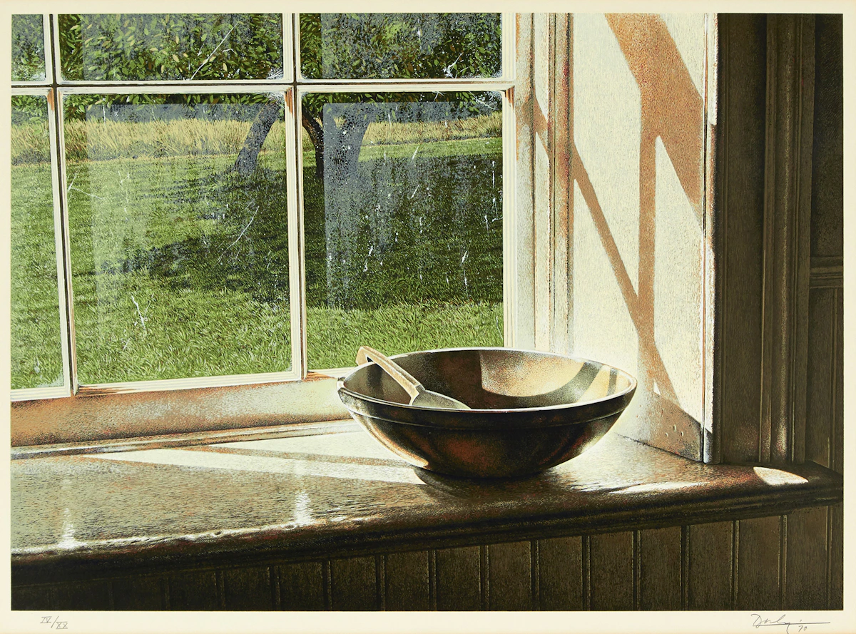 Kenneth Danby, The Butterbowl, colour serigraph, 1970