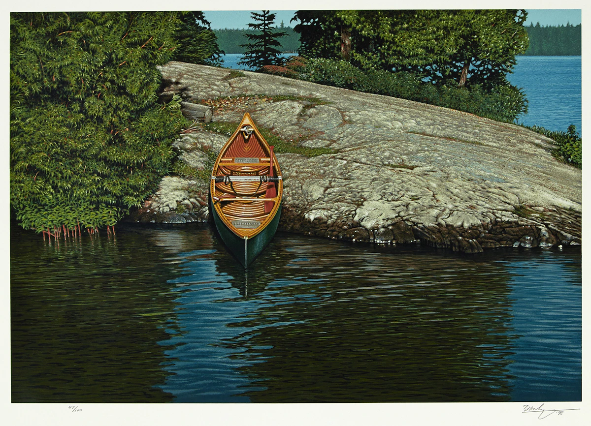 Kenneth Danby, True North, colour serigraph, 1998
