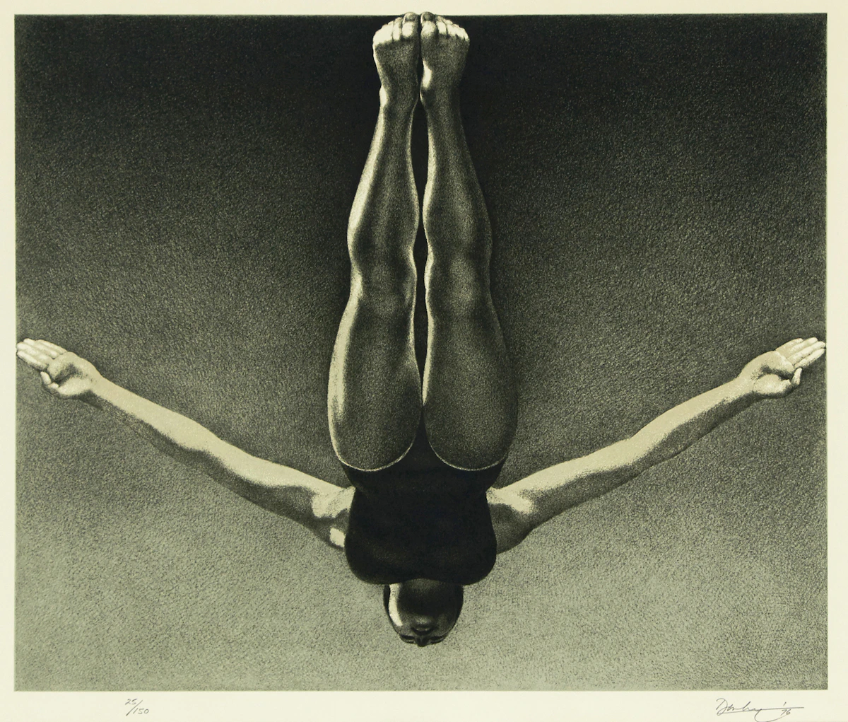 Kenneth Danby, The Diver, serigraph, 1976