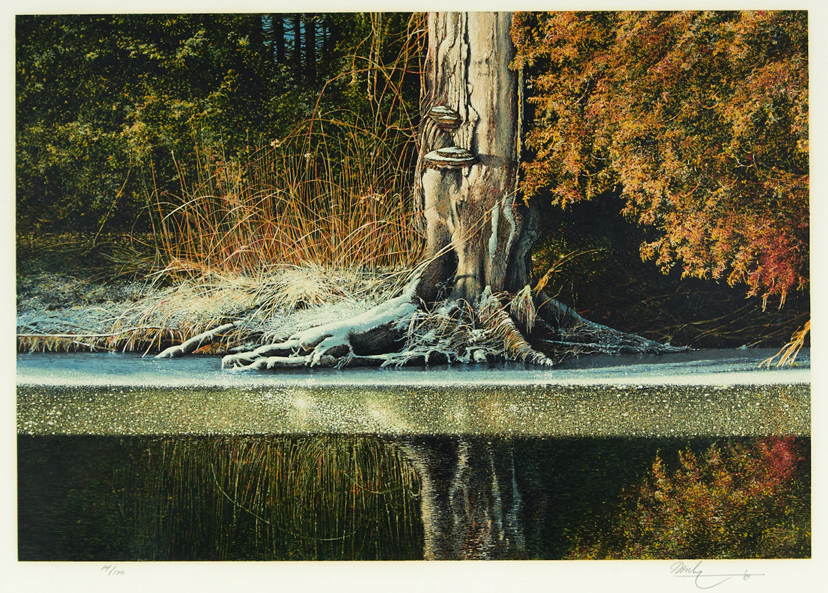 Kenneth Danby, December Morning, colour serigraph, 1989