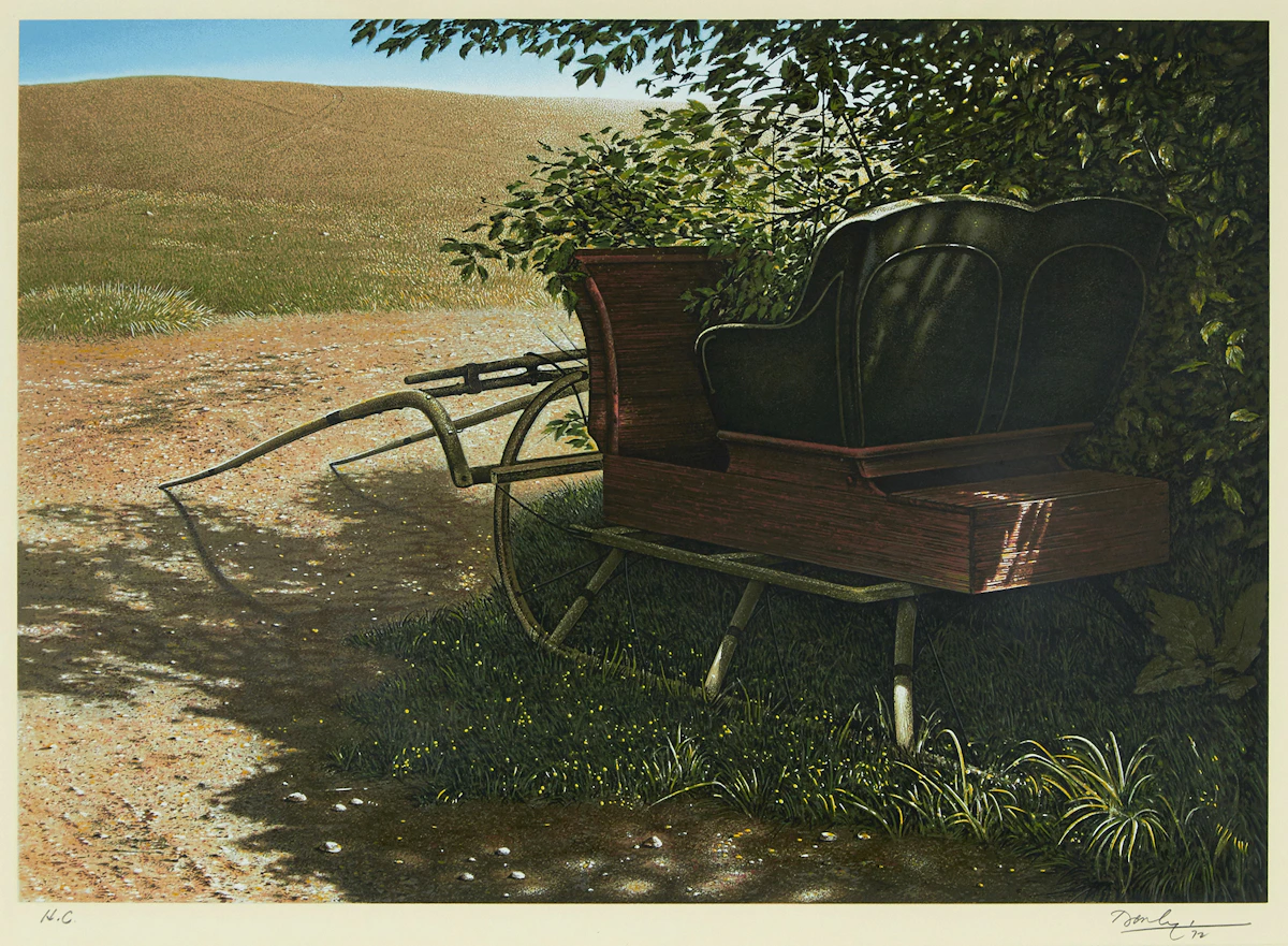 Kenneth Danby, In the Shade, colour serigraph, 1972