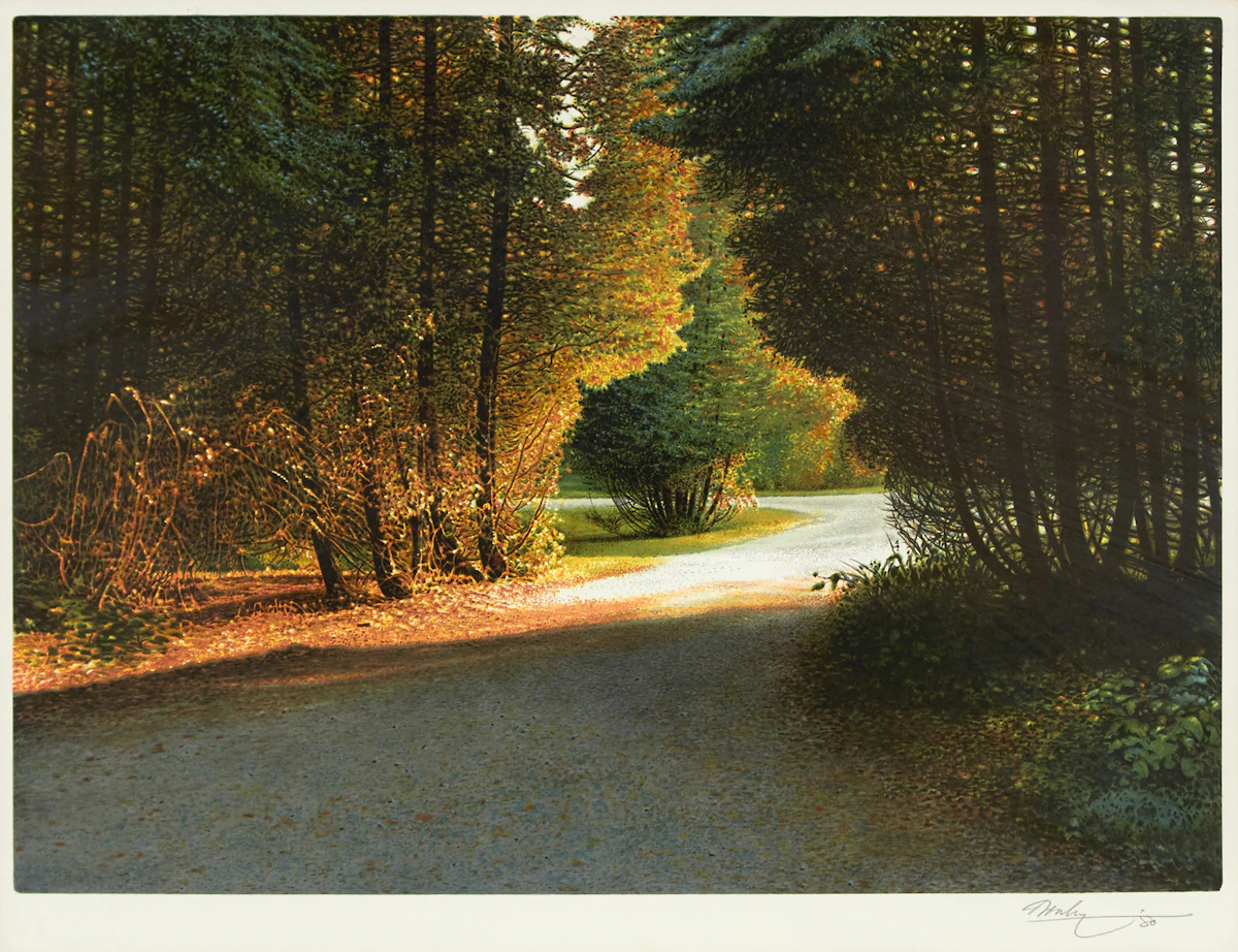 Kenneth Danby, Path to the Meadow, colour lithograph, 1980