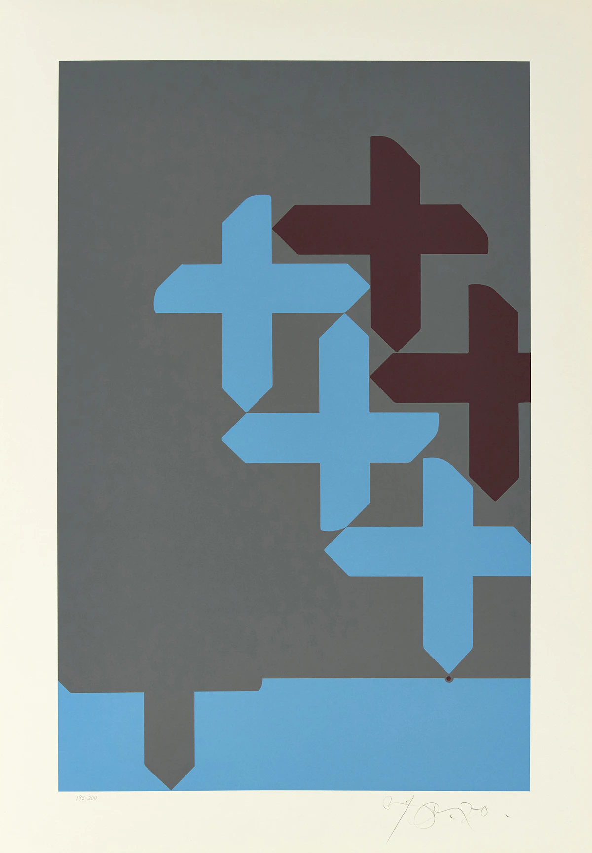 Harold Barling Town, Horatio Statement, colour serigraph, 1970