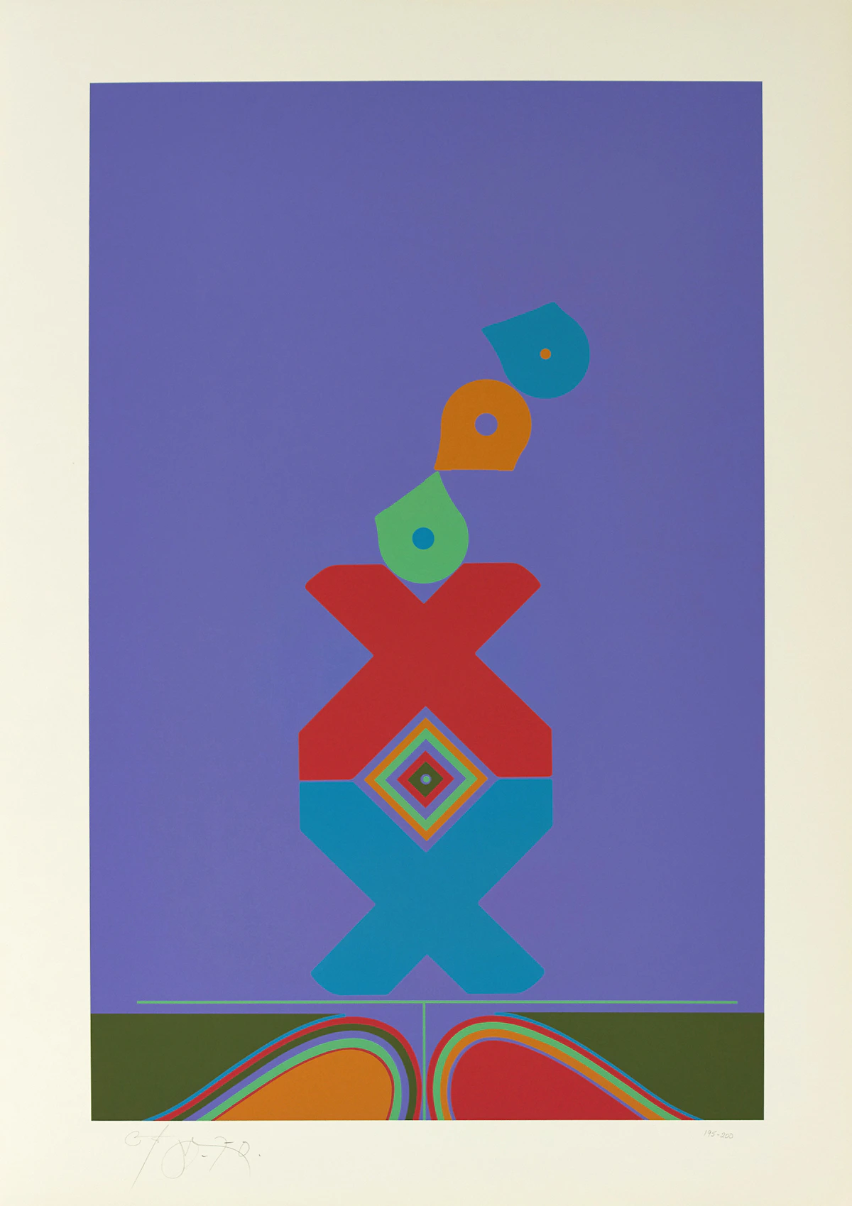 Harold Barling Town, The Candy Juggler, colour serigraph, 1970