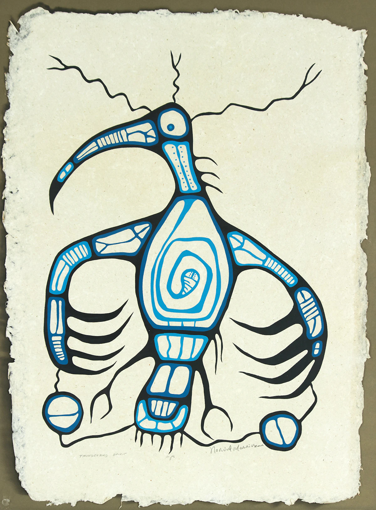 Norval Morrisseau, Thunderbird Spirit, colour serigraph on rag paper