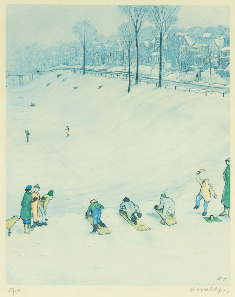 William Kurelek, Tobogganing