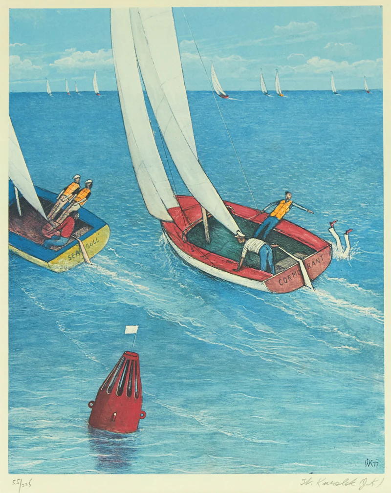 William Kurelek, Yachting Scene