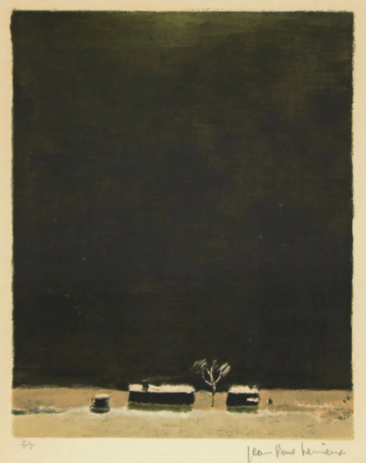 Jean Paul Lemieux, Series - La petite poule d’eau, lithograph, 1971