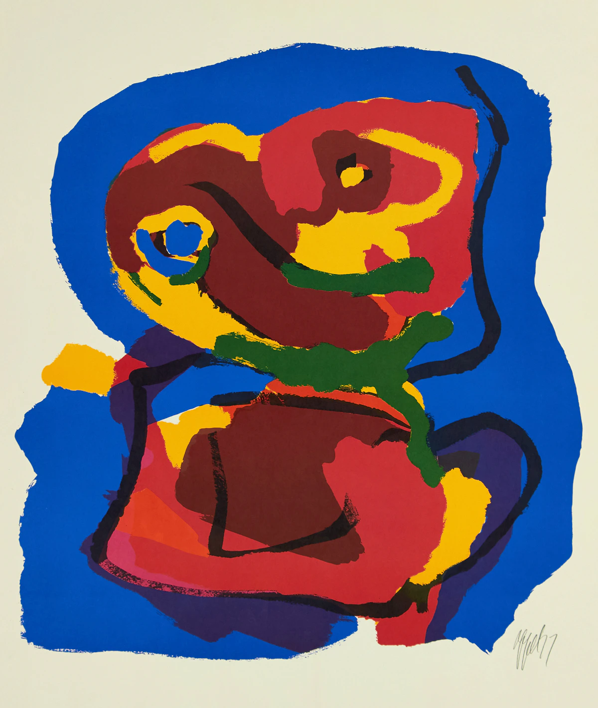 Karel Appel, Happy Child, colour lithograph, 1977