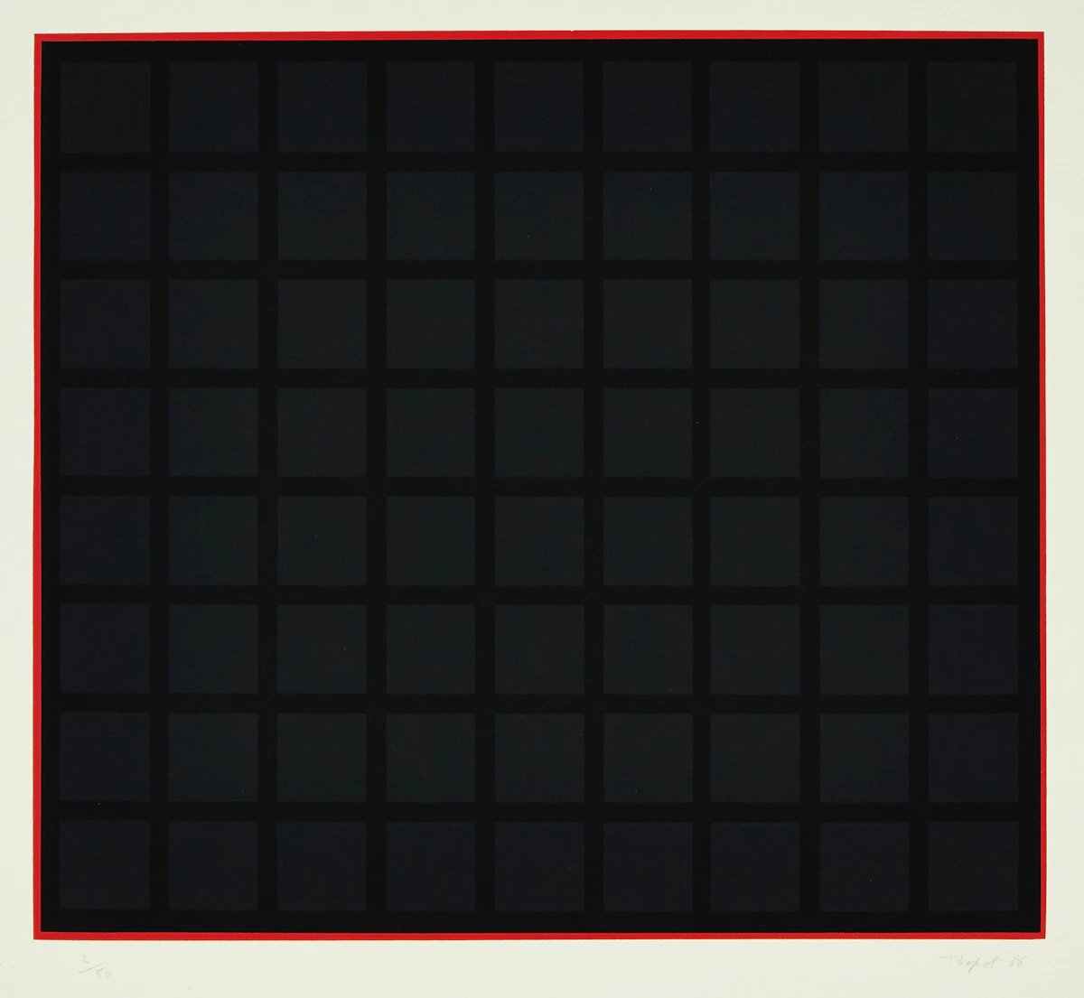 Roger-François Thépot, Geometric Abstract, colour serigraph, 1966