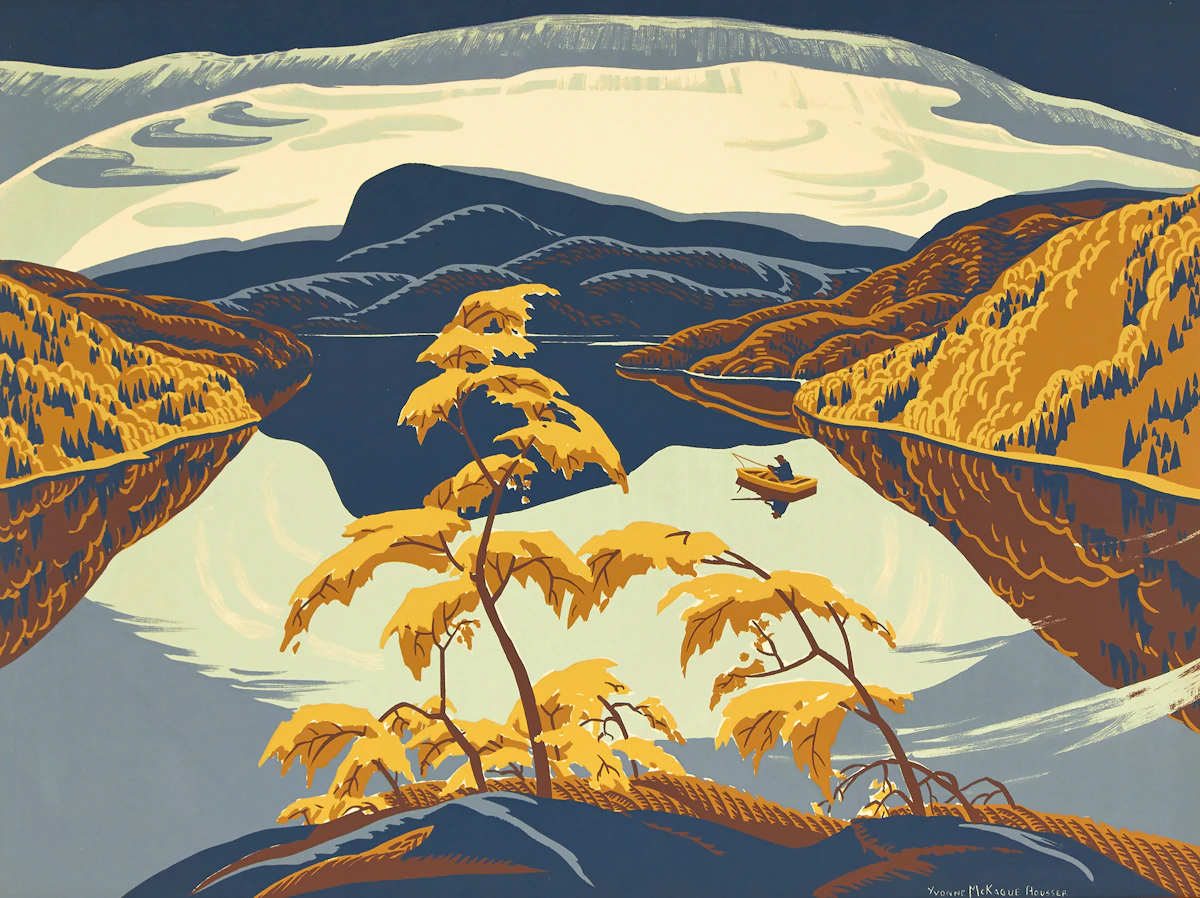 Yvonne McKague Housser, Evening, Nipigon River, sampson-matthews silkscreen