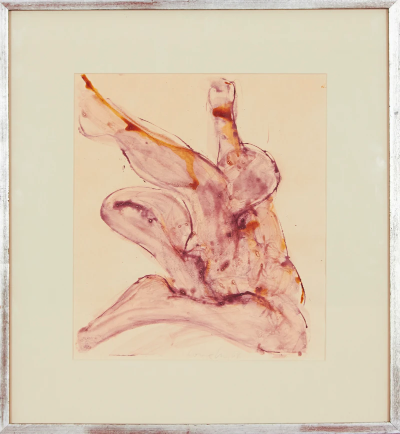 John Graham Coughtry, Study For Two Figure Series 3, coloured inks, 1968 - view 2