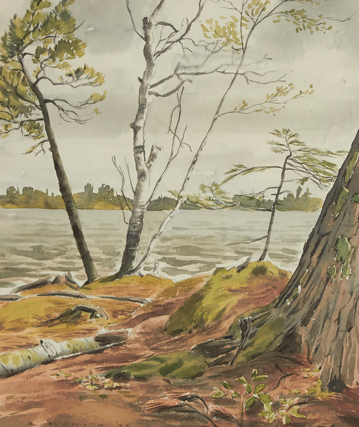 Donald Appelbe Smith, Shoreline Landscape, watercolour
