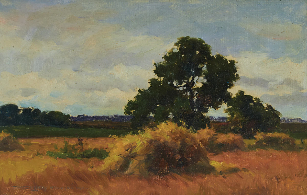 Farquhar McGillivray Strachan Knowles, Haystack, 1904, oil on unstretched canvas