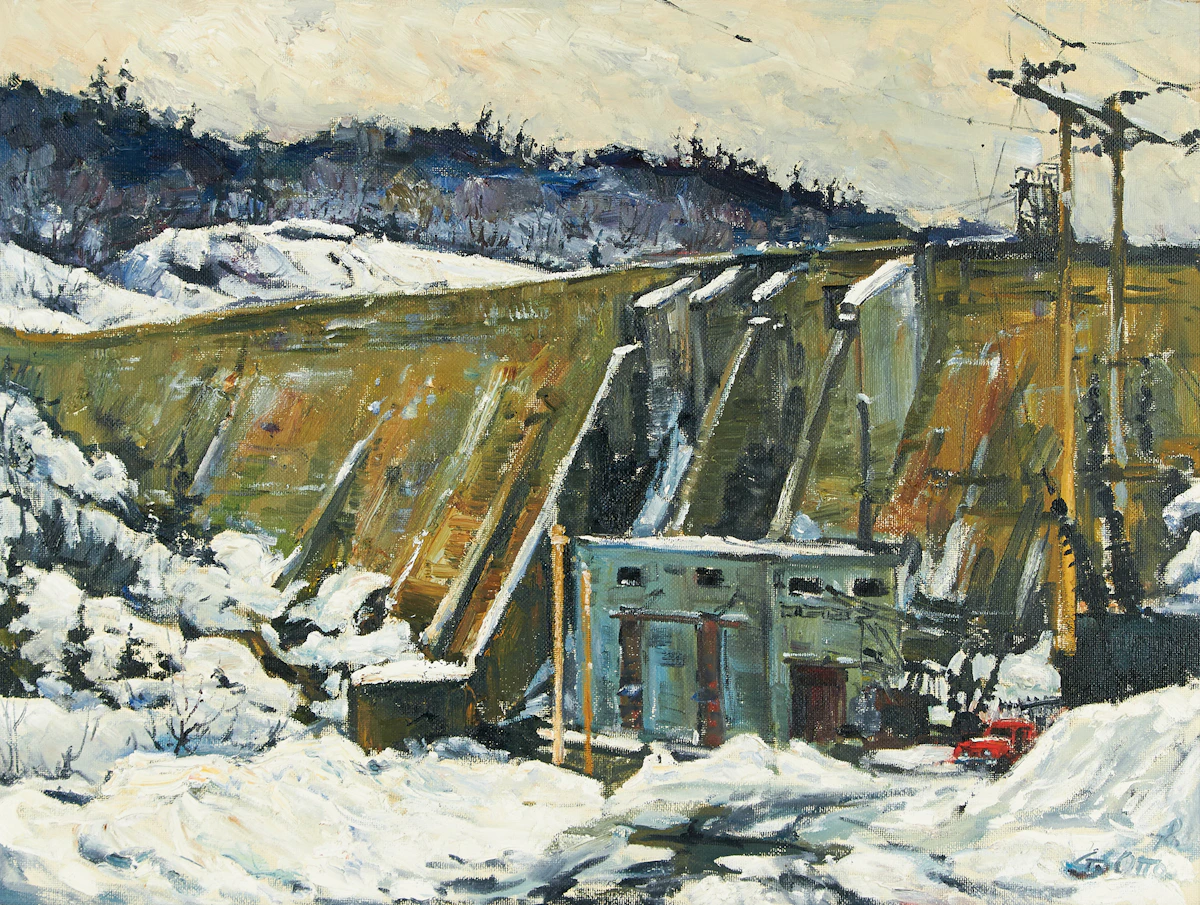 Guttorn Otto, The Gartshore Dam, oil on board