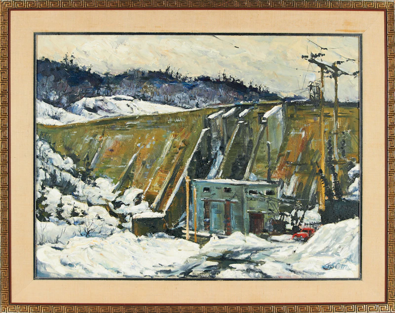Guttorn Otto, The Gartshore Dam, oil on board - view 2