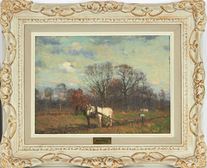 Peleg Franklin Brownell, Tilling the Land, oil on canvas - view 2