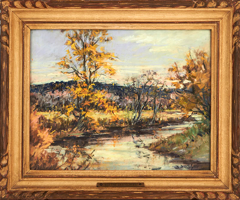 Berthe Des Clayes, Bend of the River, pastel - view 2