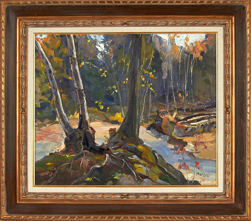 Francesco Iacurto, Bois de Boulogne, oil on canvas, 1965 - view 2