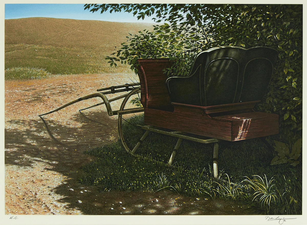 Kenneth Danby, In the Shade, colour serigraph, 1972