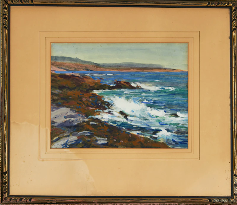 Lila Caroline McGillivray Knowles, Crashing Waves, oil and watercolour on paper - view 2