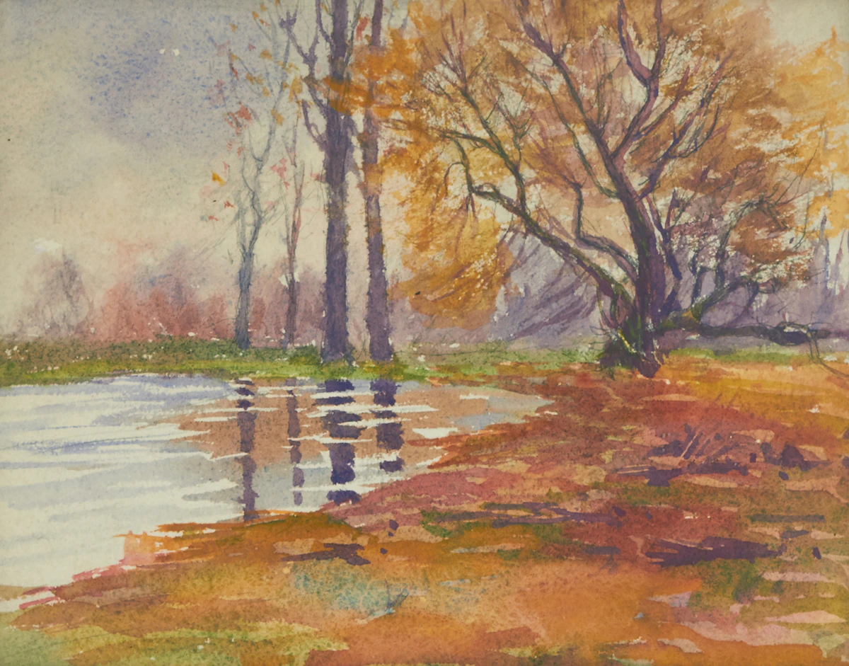 Elizabeth Annie McGillivray Knowles, The Pool, watercolour