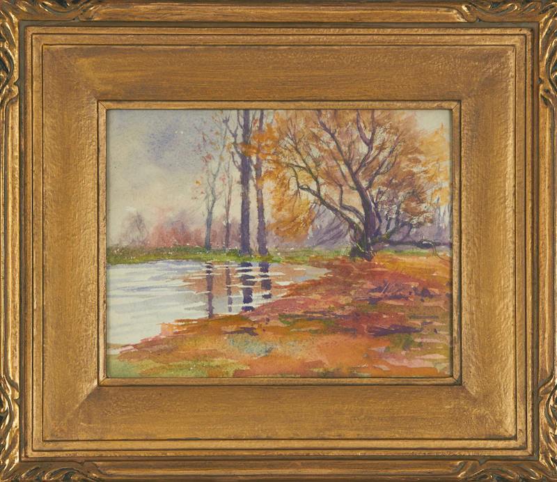 Elizabeth Annie McGillivray Knowles, The Pool, watercolour - view 2