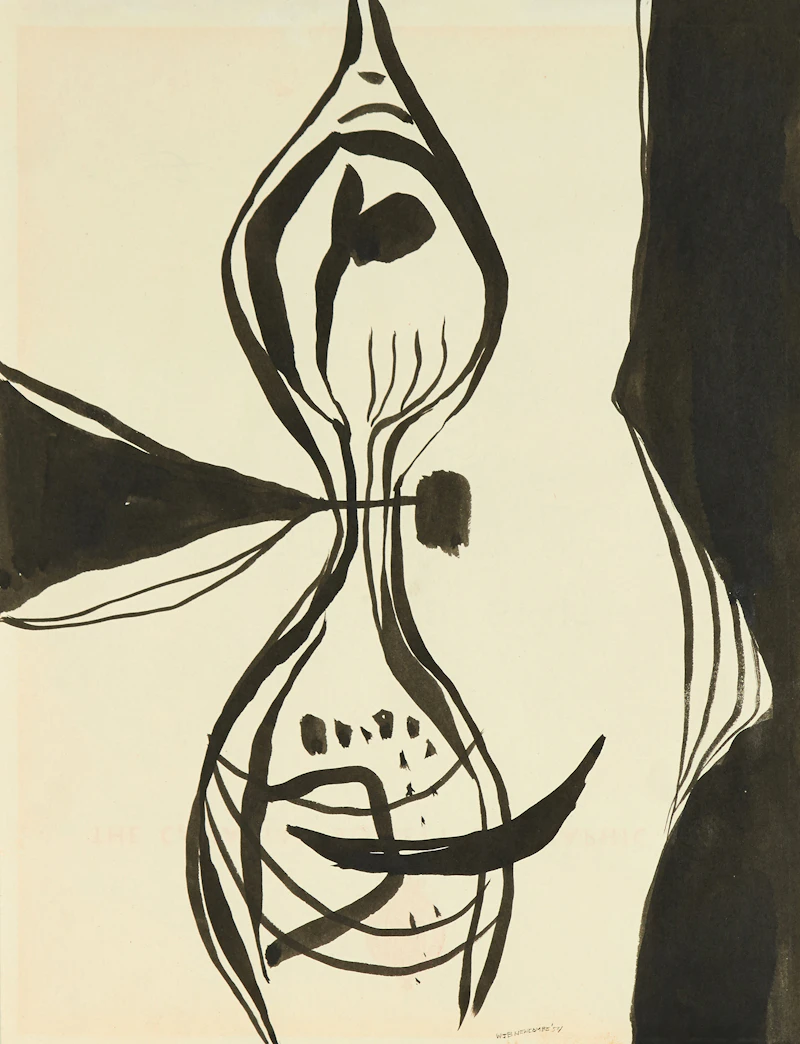 William John Bertram Newcombe, Three Abstracts, India inks, 1954 - view 3
