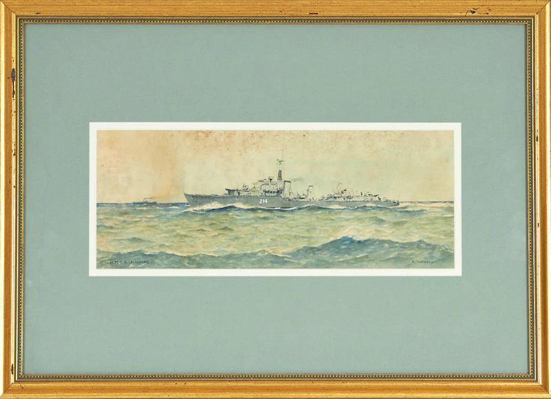 Commander Eric Erskine Campbell Tufnell, H.M.C.S. Micmac, watercolour - view 2