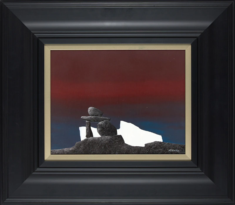 Ken Kirkby, Inukshuk, oil on board - view 2