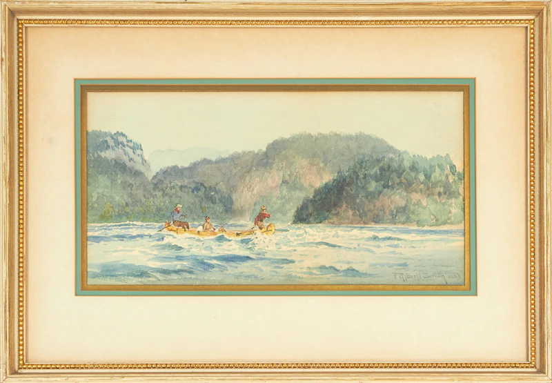 Frederic Marlett Bell-Smith, My Canoe on the Nipigon River, watercolour, 1889 - view 2